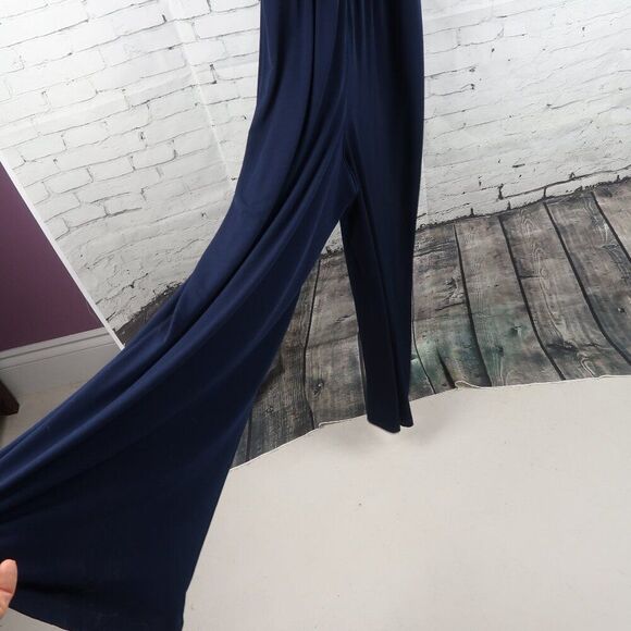VINCE CAMUTO NAVY BLUE SHORT SLEEVE V NECK WIDE LEG JUMPSUIT SIZE XS - Picture 14 of 14
